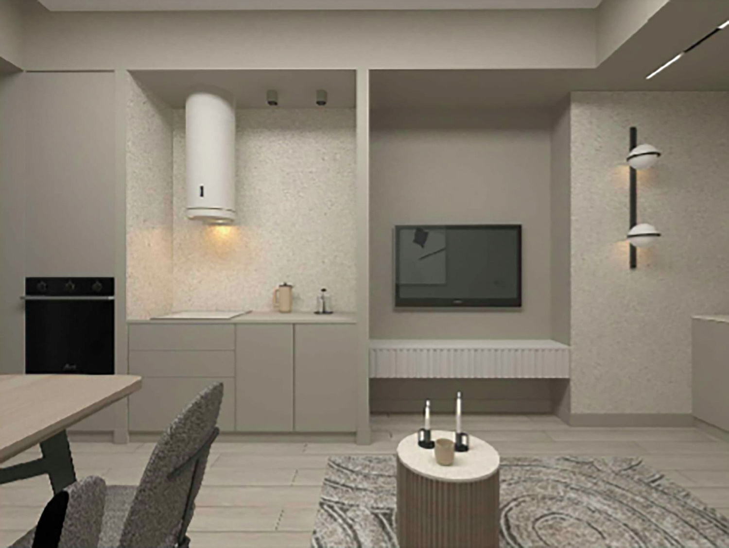 Типовой дизайн-проект однокомнатной квартиры в ЖК «Галактика» (43 м2)